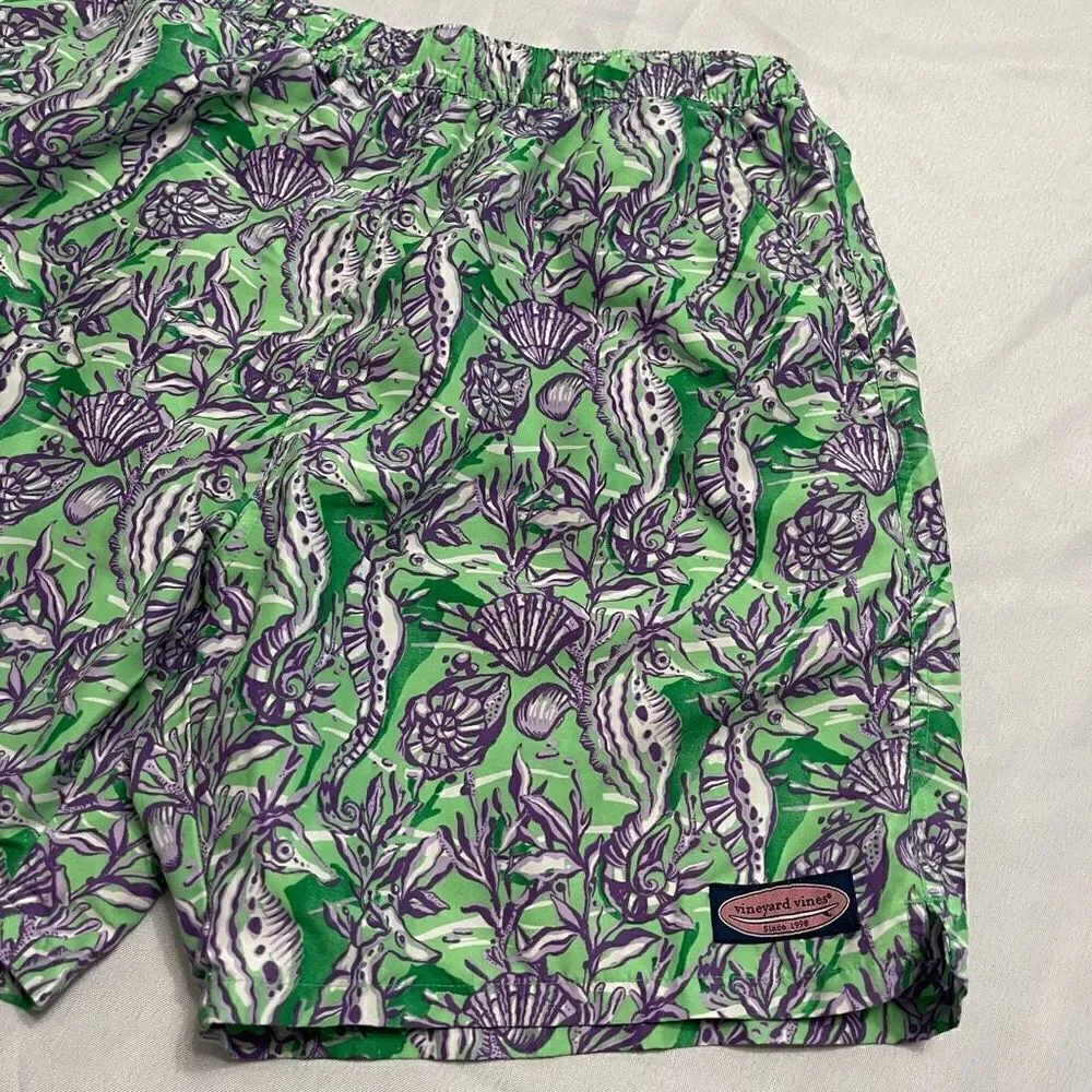 Vineyard Vines Seahorse Chappy Swim Trunks Size Medium